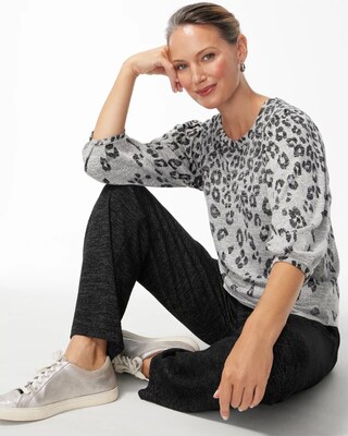 Zenergy Soft Essentials Animal Print Top
