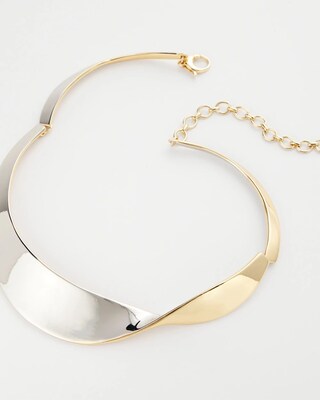 Mixed Metals Twist Collar Necklace click to view larger image.
