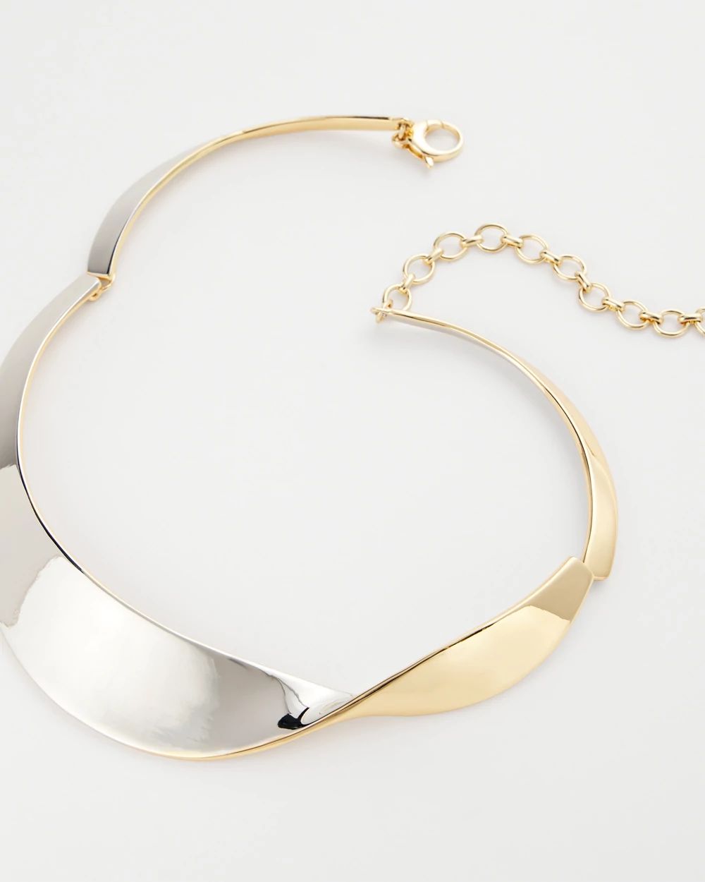 Mixed Metals Twist Collar Necklace