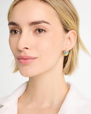 Easter Egg Stud Earrings click to view larger image.