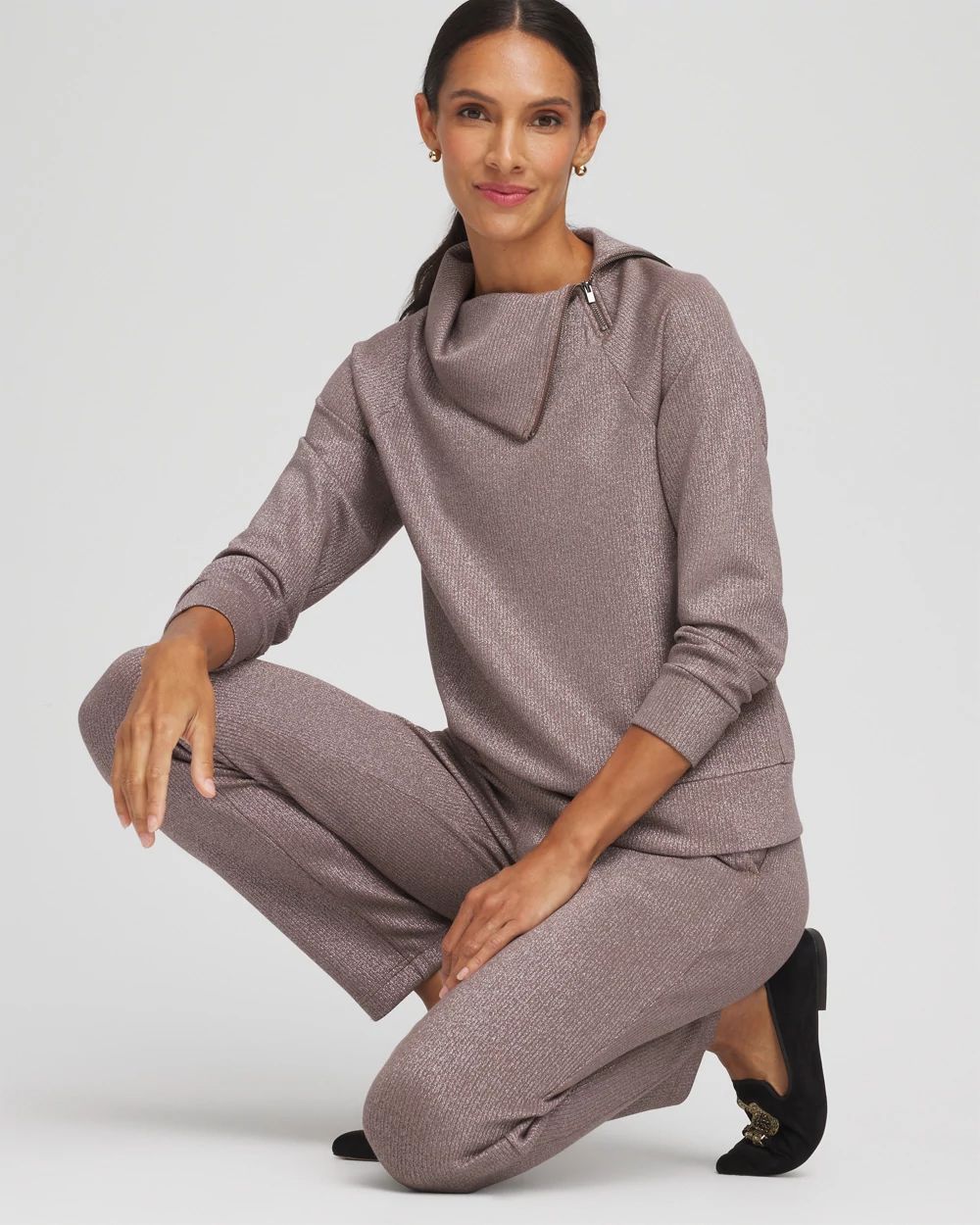 Zenergy® Sparkle Scuba Popover Top