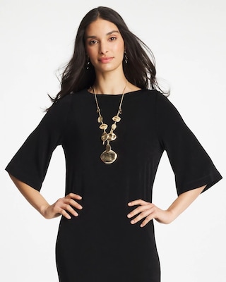 Gold Long Single Strand Necklace click to view larger image.