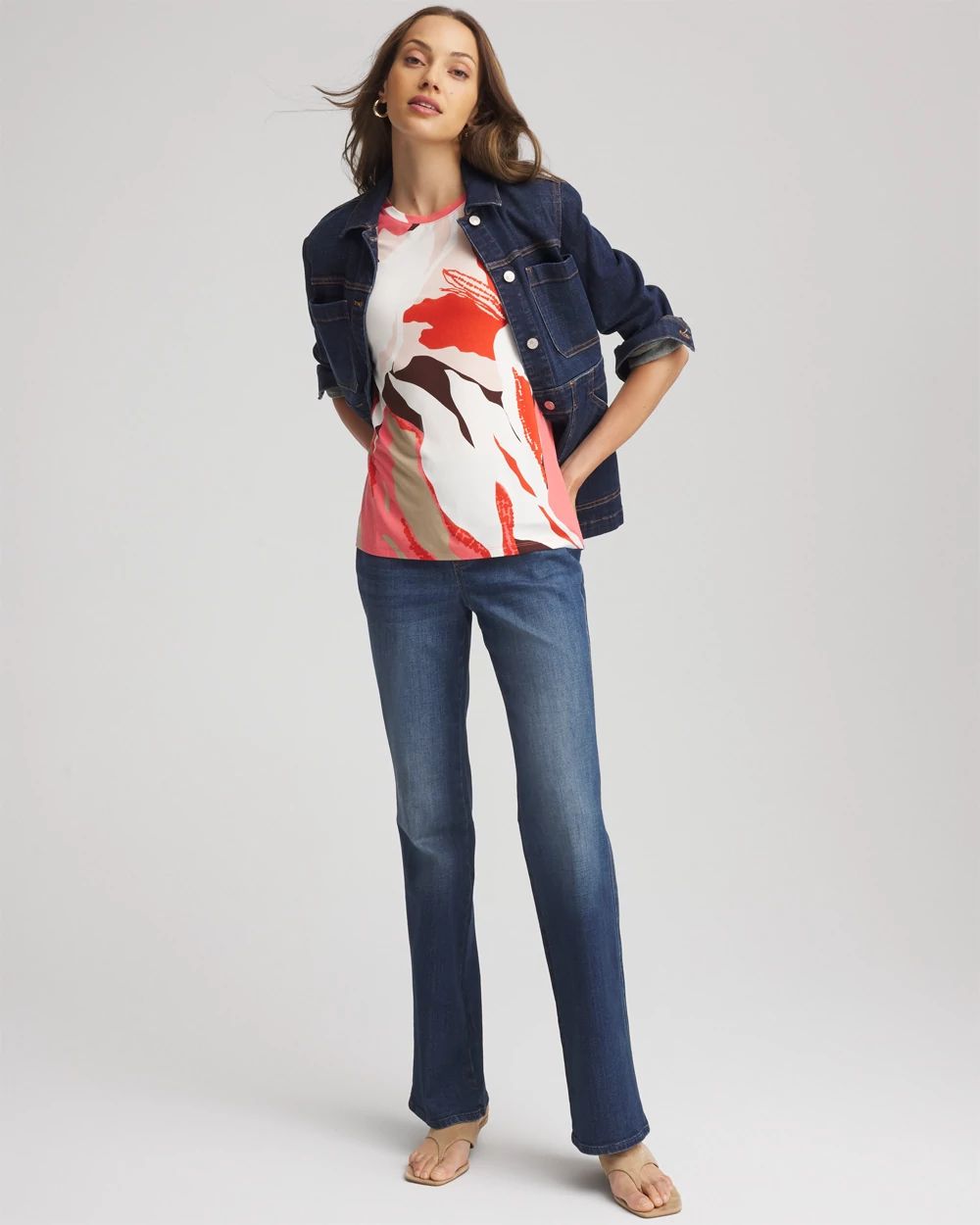 Touch of Cool™ Elbow-Sleeve Perfect Tee click to view larger image.