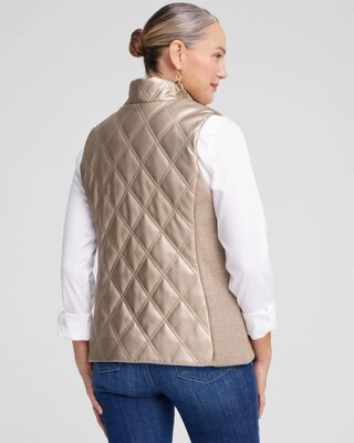 Faux Leather Vest click to view larger image.
