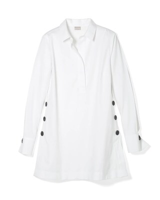 No-Iron Oxford Button-Detail Tunic