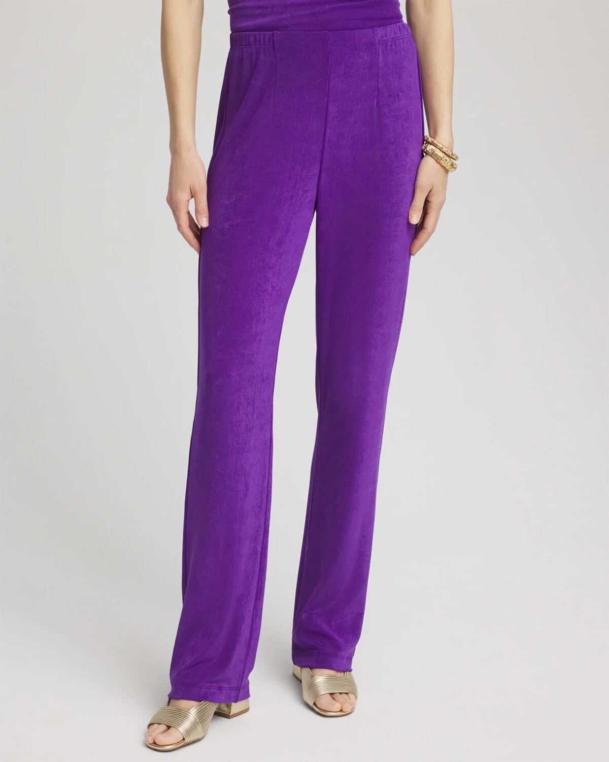 Chico's Petite Travelers Pants In Purple
