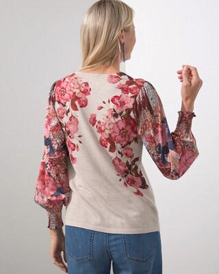 Woven Sleeve Sweater