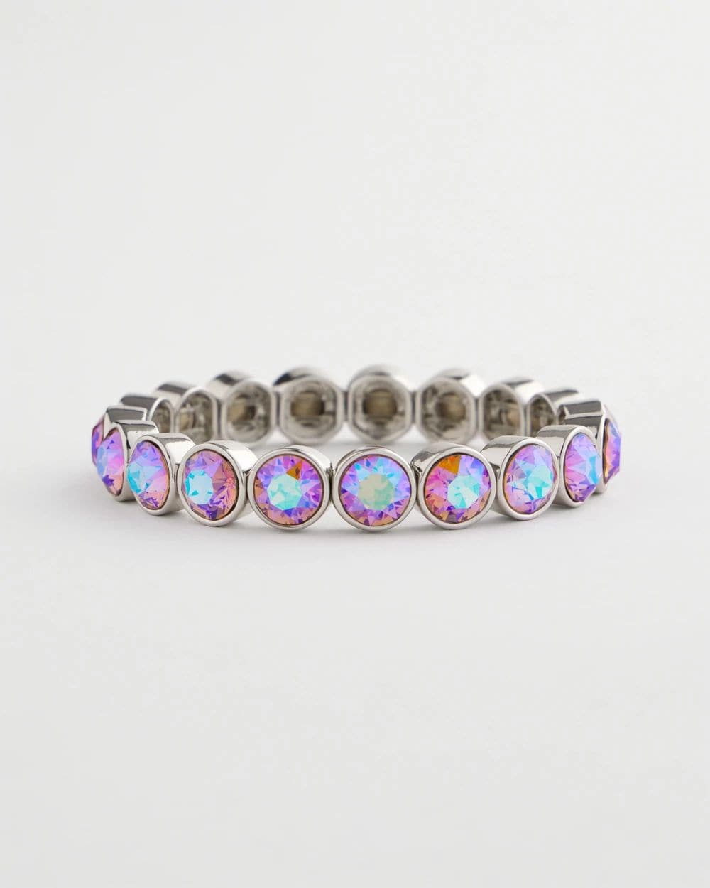 Iridescent Jeweled Stretch Bracelet