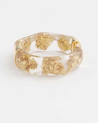 Lucite Gold Foil Bracelet