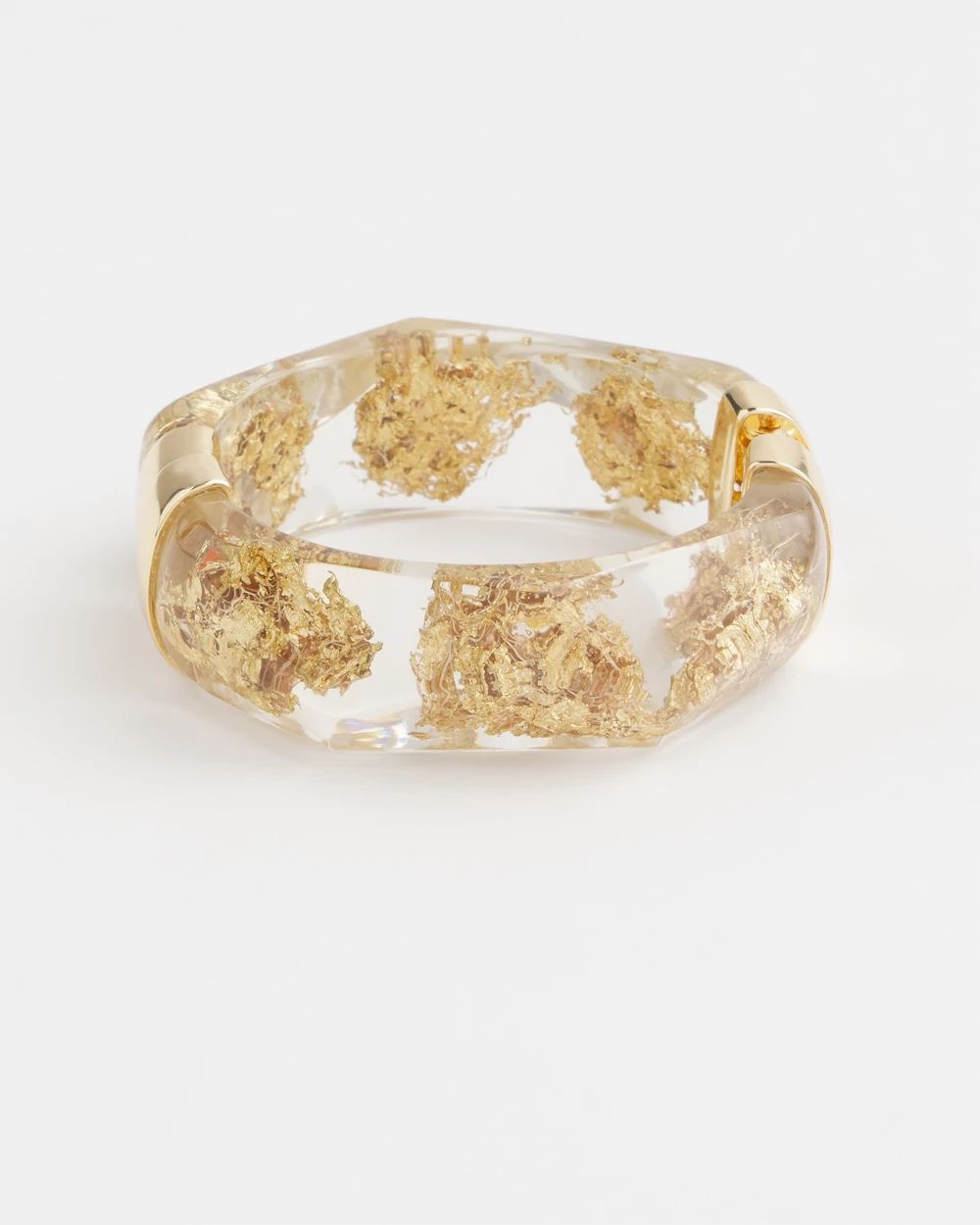 Lucite Gold Foil Bracelet