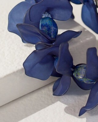 Blue Flower Petals Stretch Bracelet
