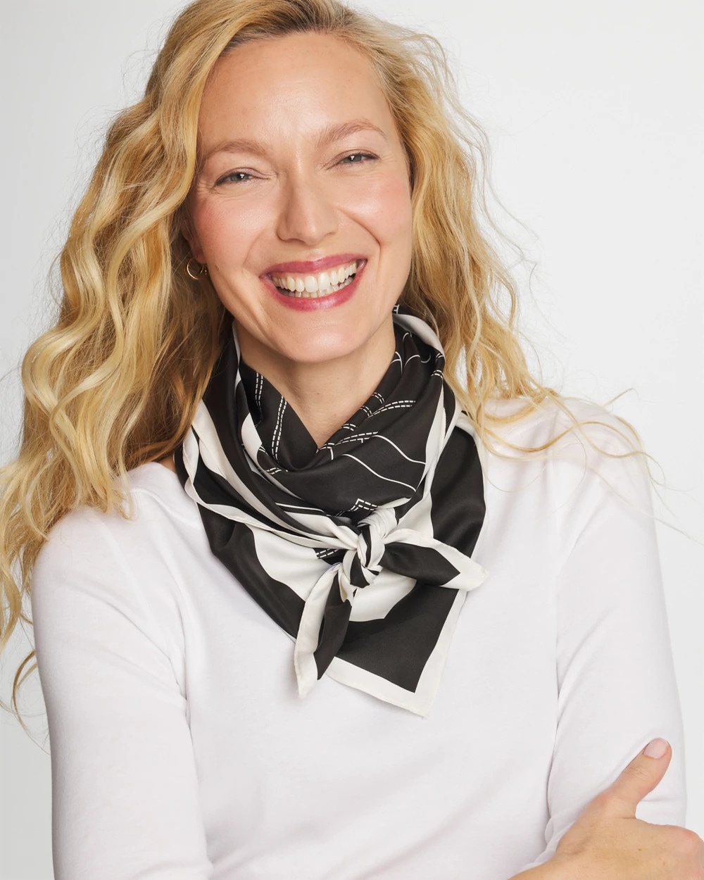 Graphic Stitch Square Scarf