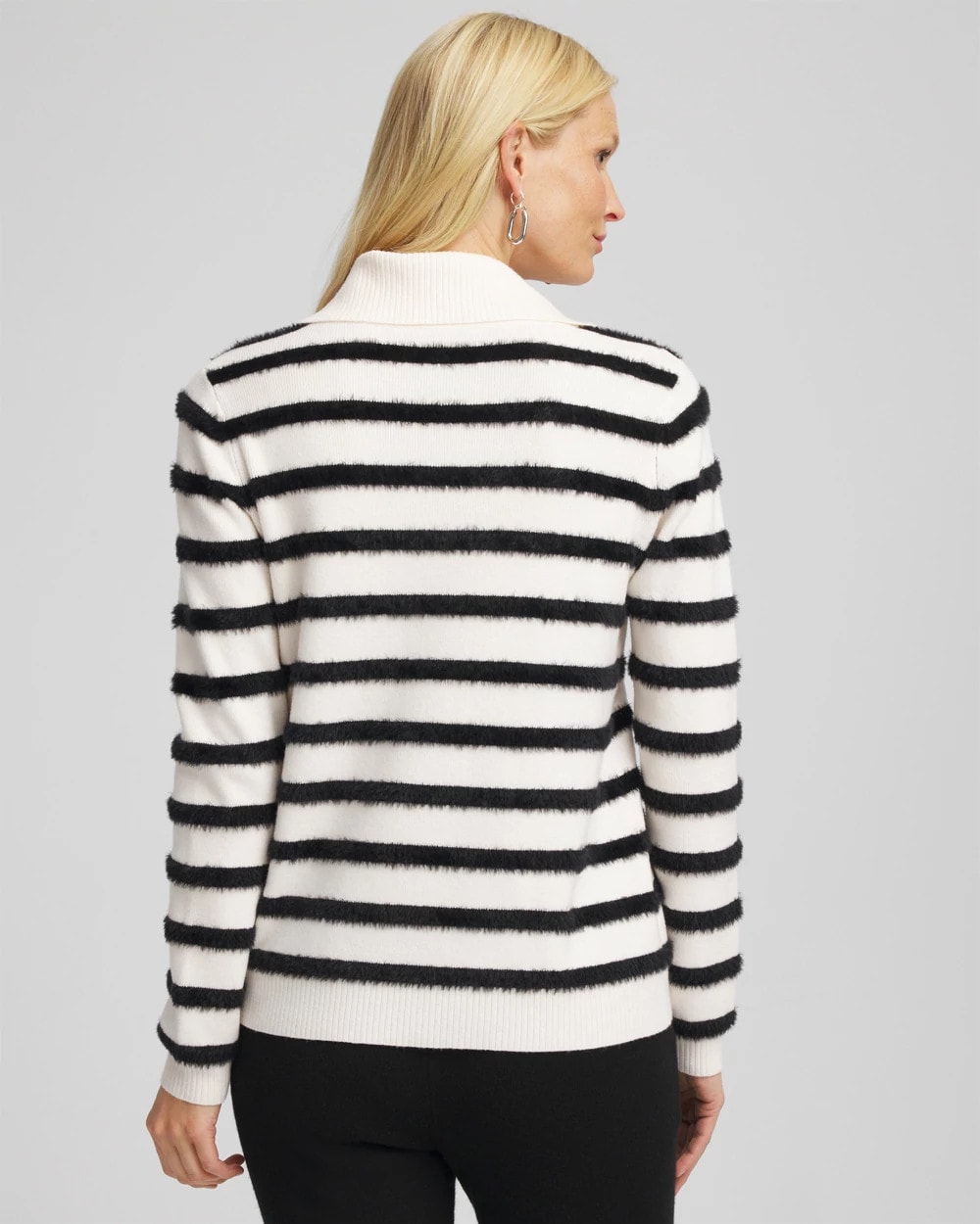 Zenergy® Luxe Eyelash Striped Sweater