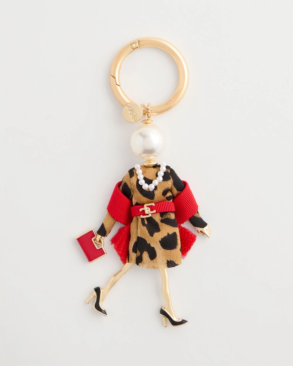 Chico's Lady Hook-On Brooch Key Chain