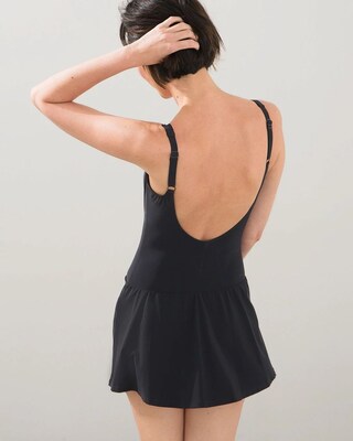 Twist One-Piece Swim Dress