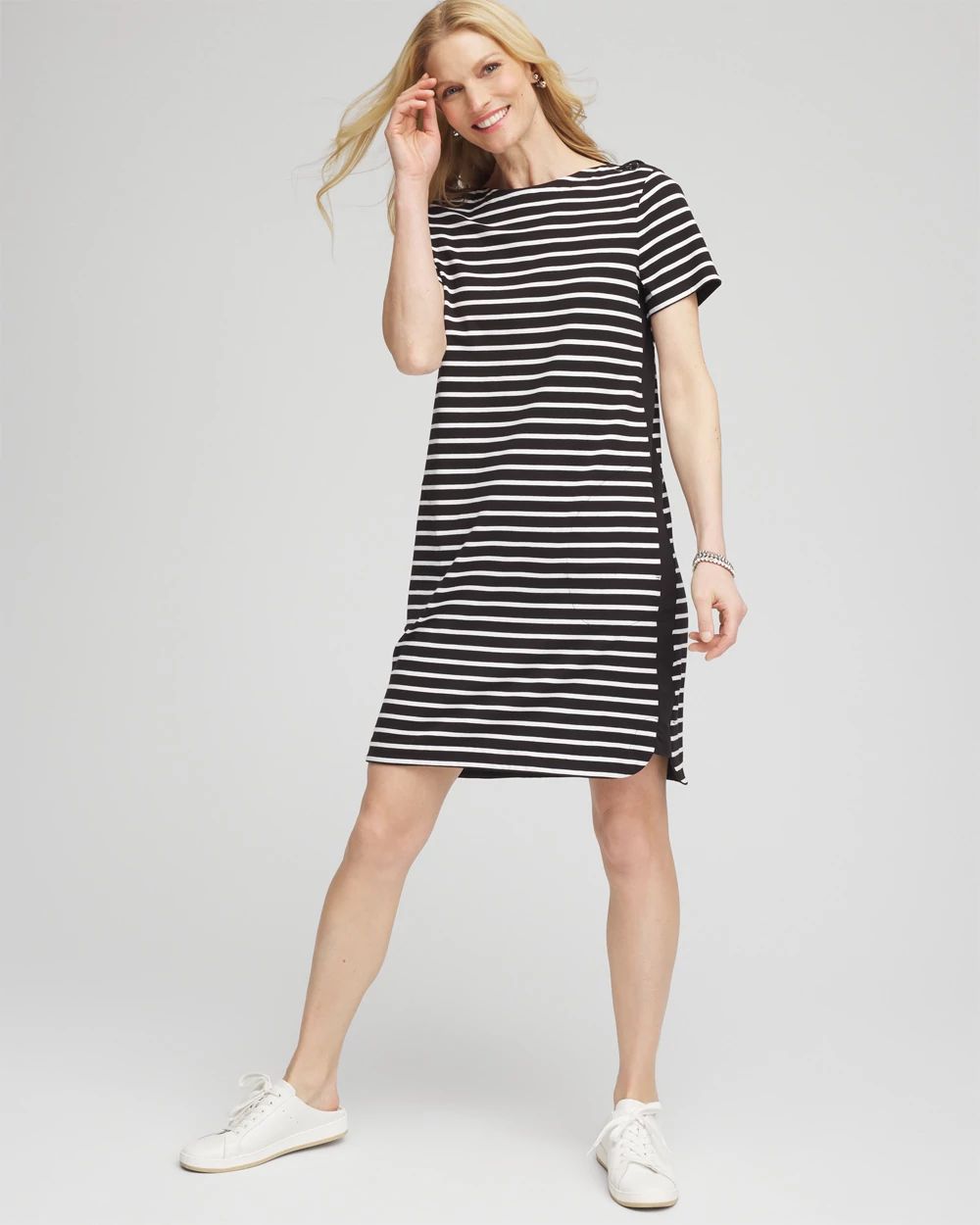 Zenergy® UPF Lace-Up Stripe Dress