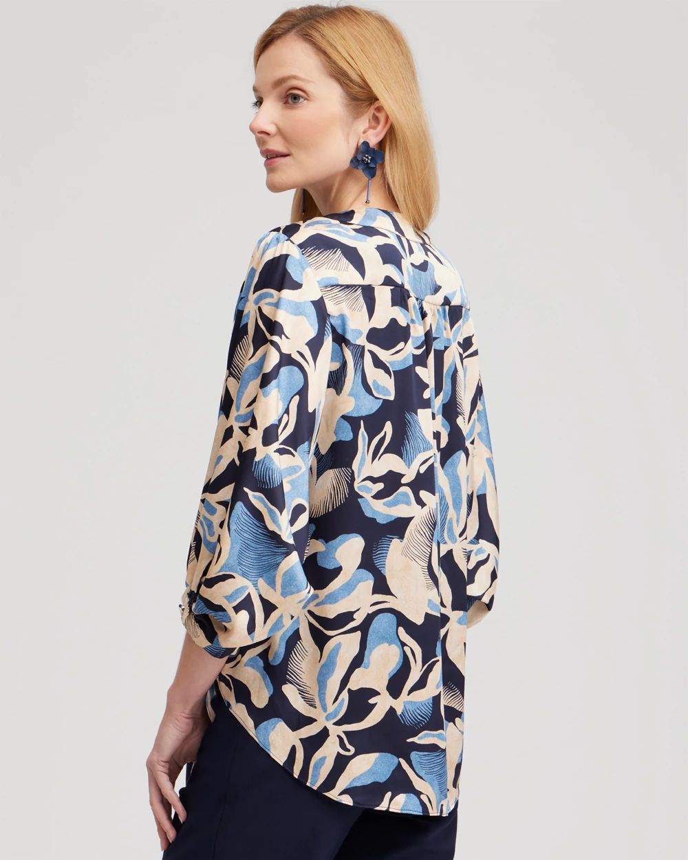 Floral Tie-Front Shirt