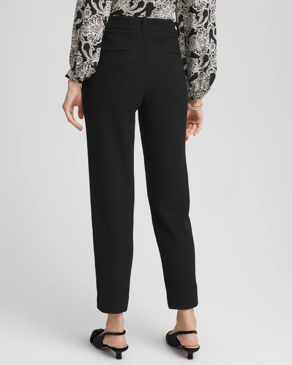 Matelassé Slim Tapered Ankle Pants click to view larger image.