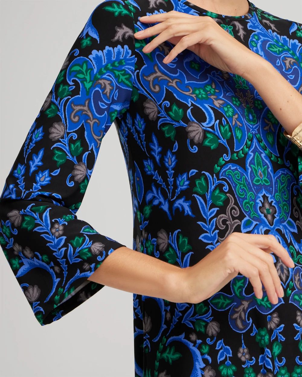 Medallion Flare Sleeve Maxi Dress