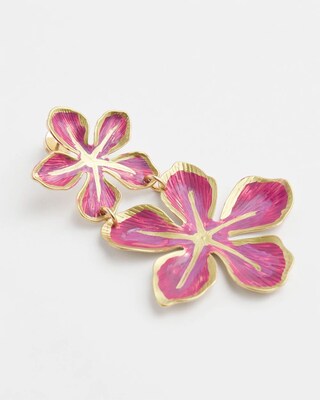 No Droop™ Magenta Flower Earrings