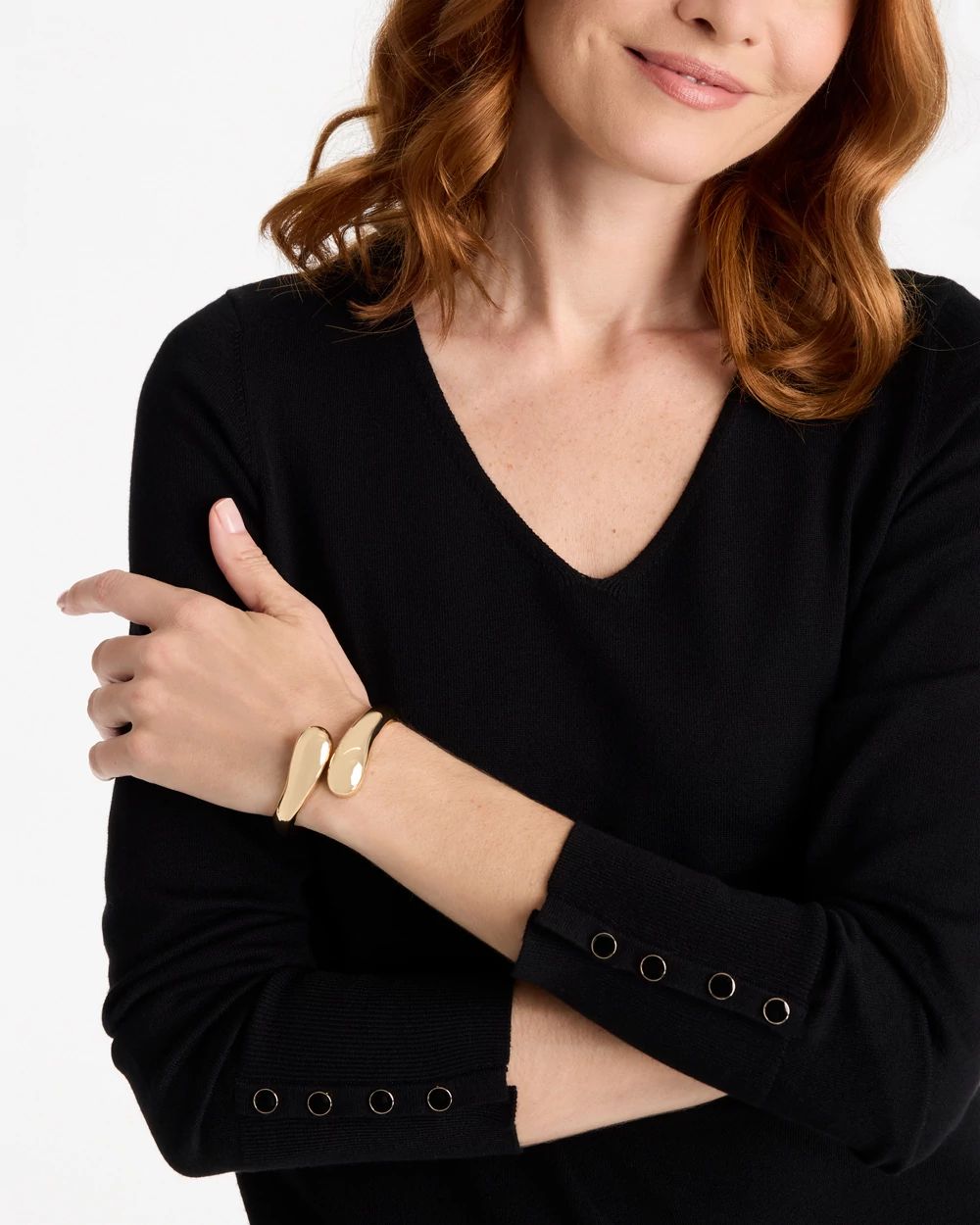 Puff Hinge Cuff Bracelet click to view larger image.