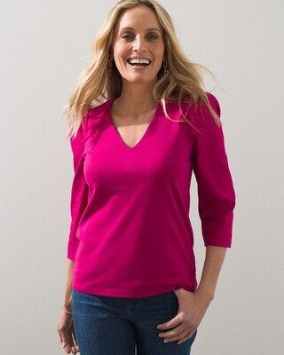 Puff Drape Sleeve Tee