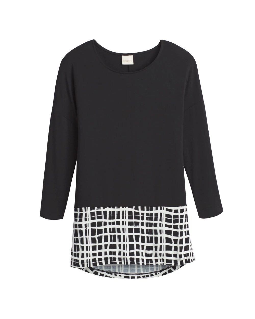 Plaid Color block Top