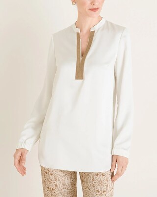 Black Label Metallic-Detail Tunic