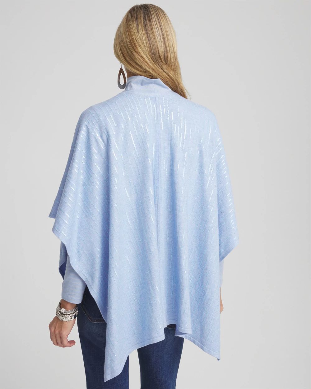Cashmere Blend Sequin Ruana