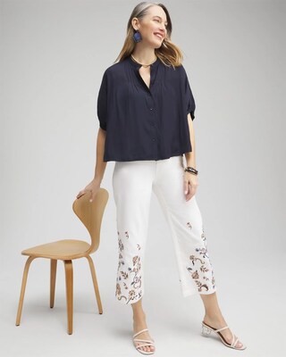 Pintuck Dolman Sleeve Shirt