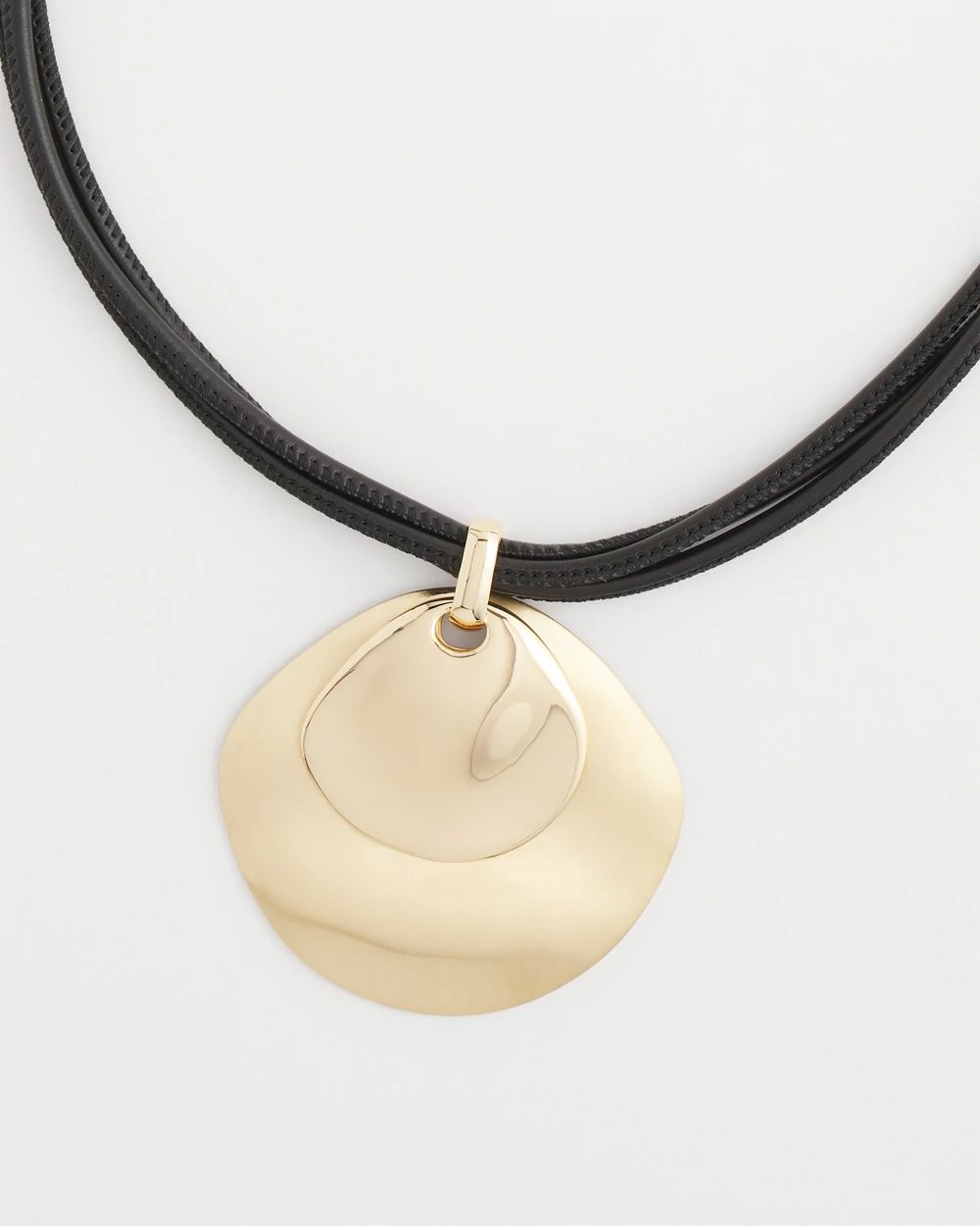 Gold Pendant On Cord click to view larger image.