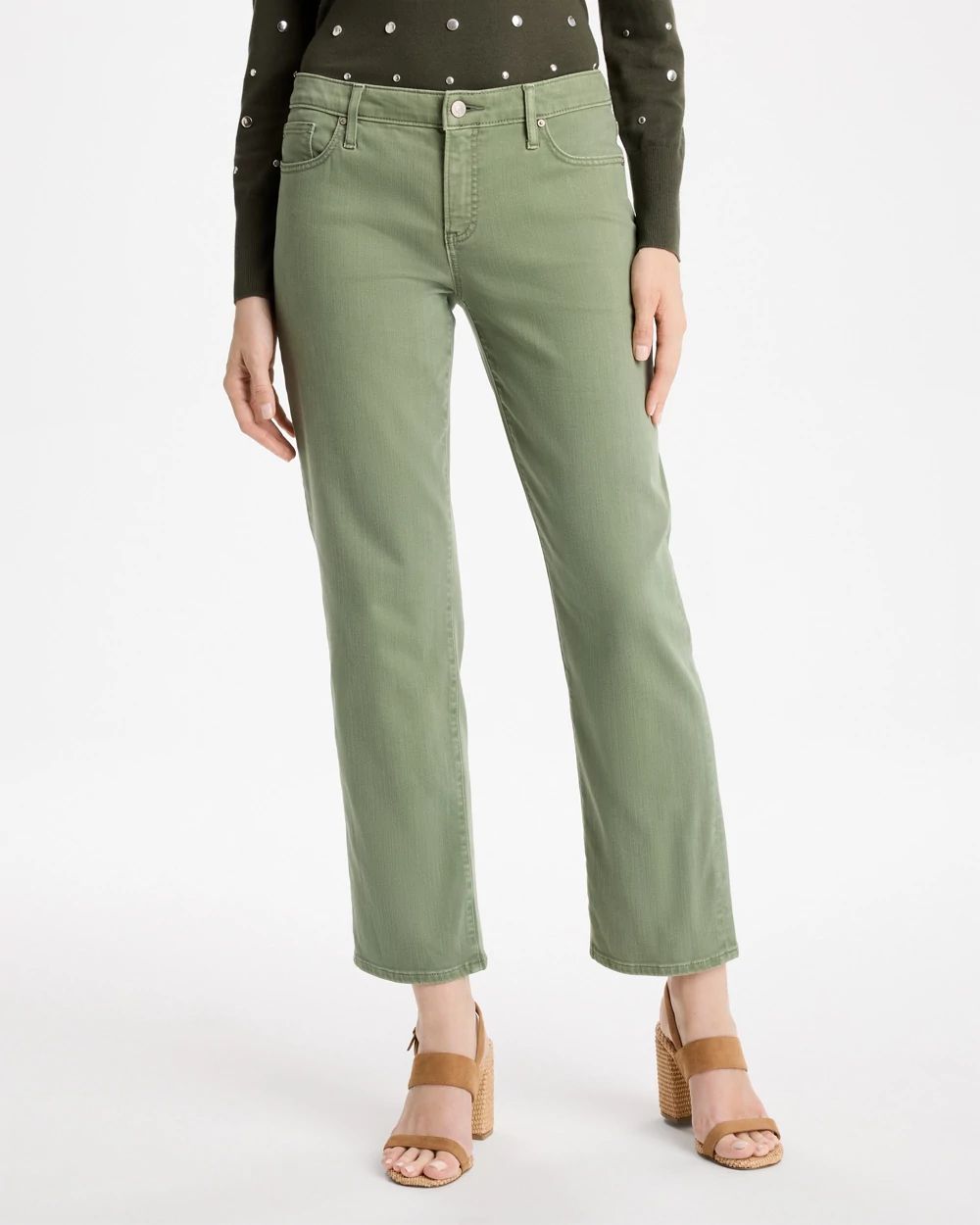 Girlfriend Straight Ankle Jeans