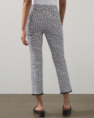 Brigitte Square Dot Fringe Hem Crops