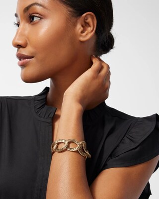 Gold Tone Link Bracelet