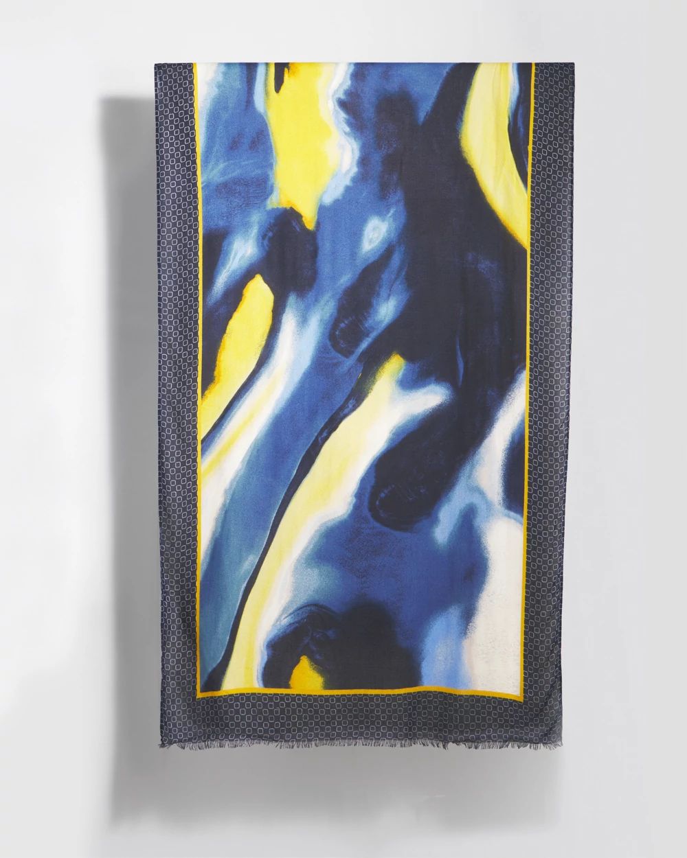 Abstract Watercolor Oblong Scarf