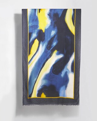 Abstract Watercolor Oblong Scarf
