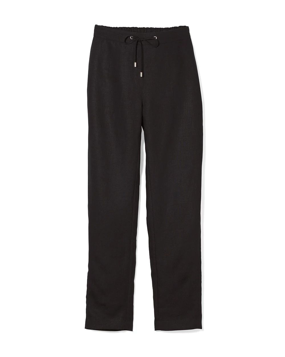 Linen Drawstring Ankle Pants