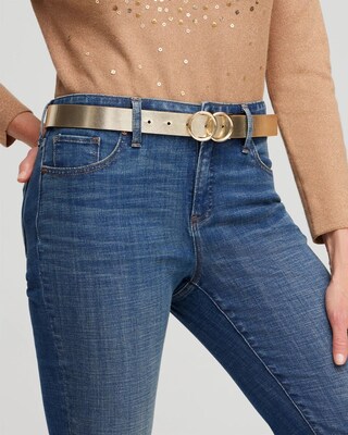 Reversible Faux Leather Belt