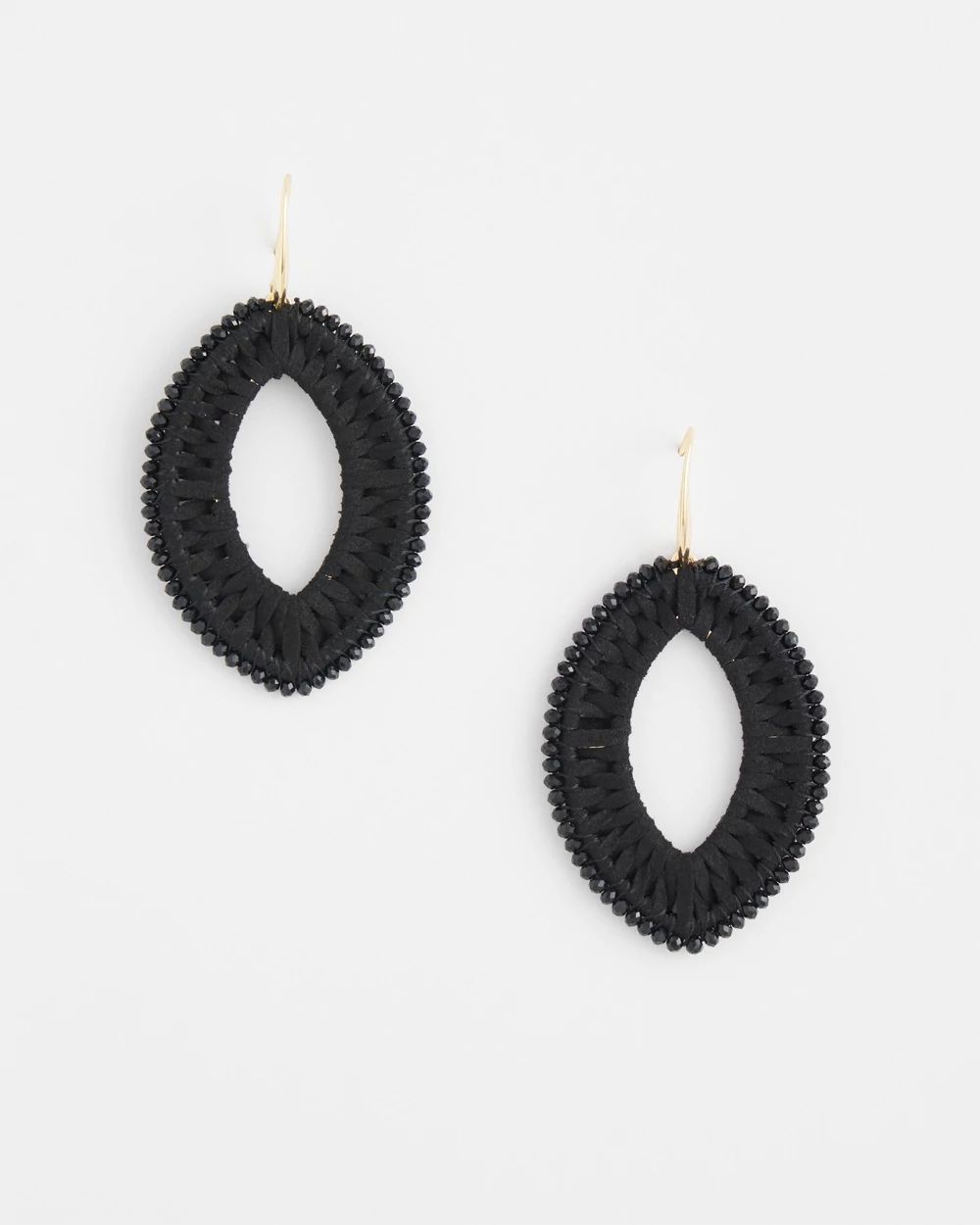 No Droop® Black Faux Suede Earrings click to view larger image.