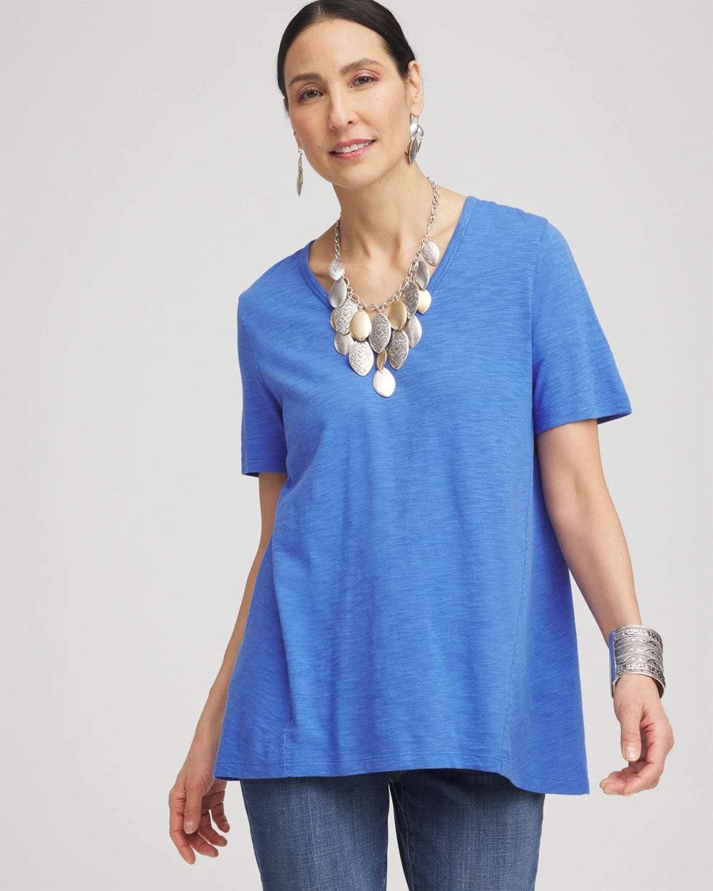 Slub V-Neck Tee
