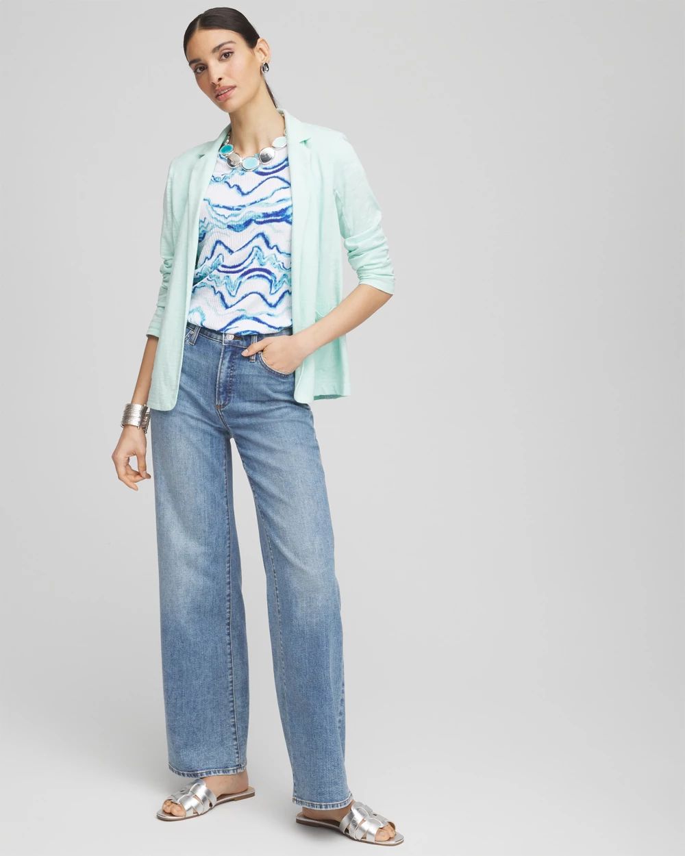 Slub Knit Blazer