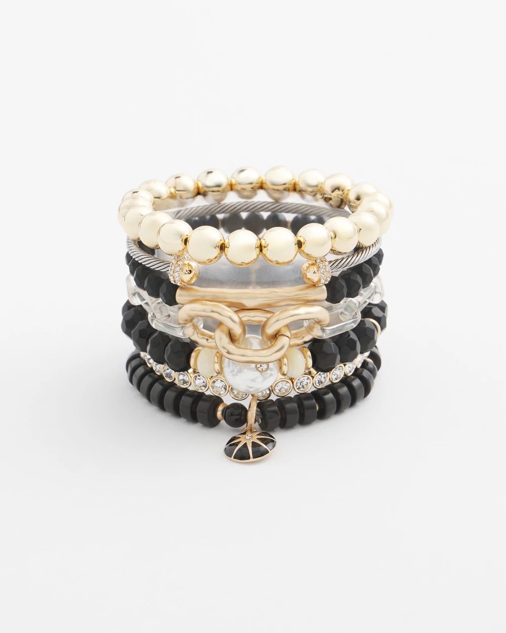 Mixed Metal Flex Cuff Bracelet click to view larger image.