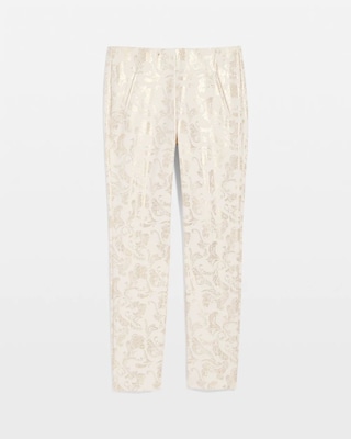Juliet Golden Foiled Slim Ankle Pants click to view larger image.