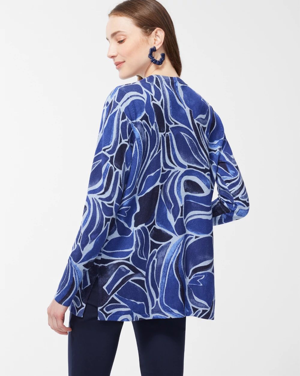 Spun Rayon Cool Floral Cardigan
