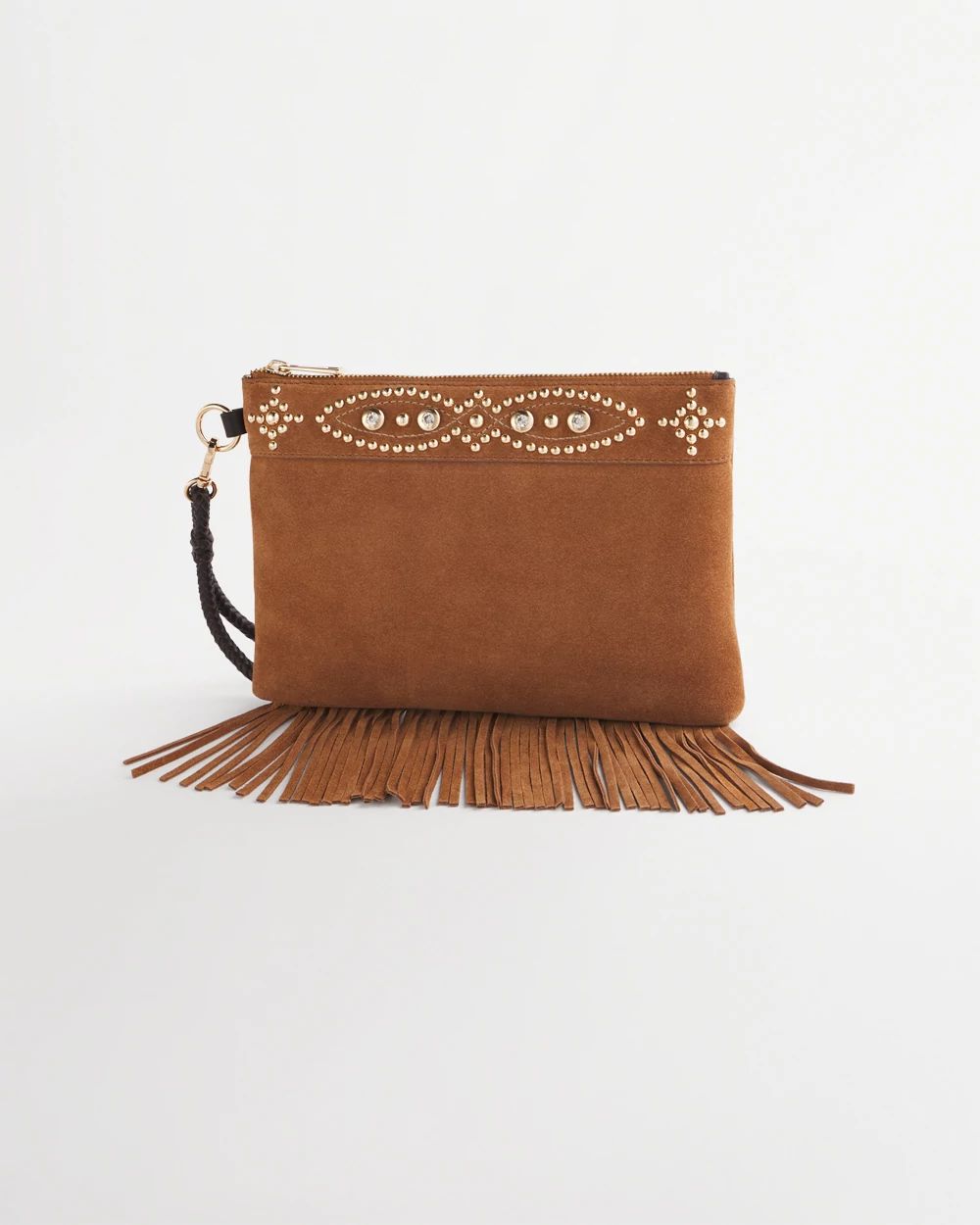 Embellished Fringe Wristlet