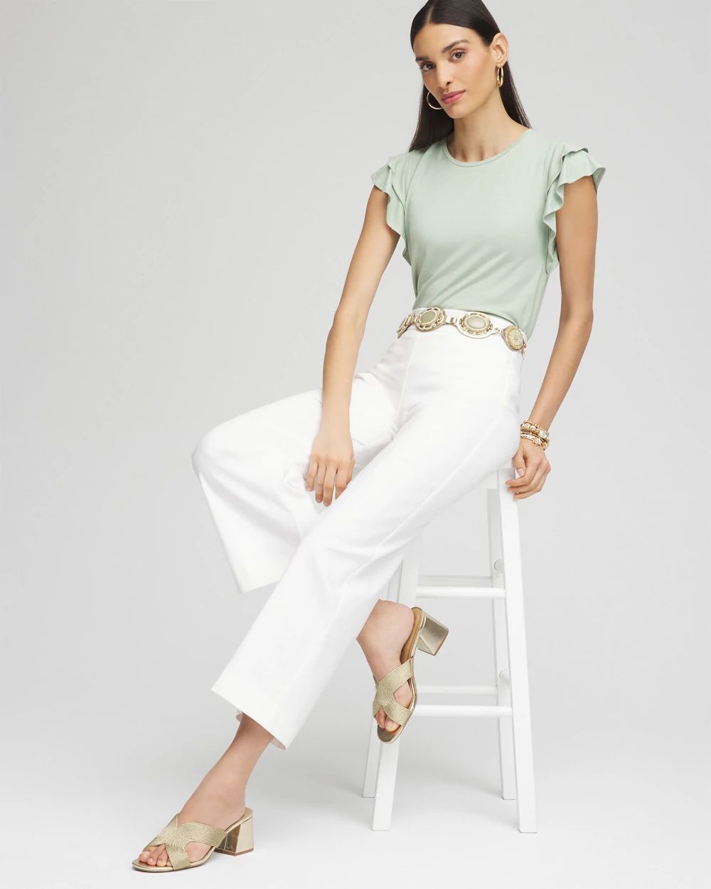 Touch of Cool™ Flutter Sleeve Tee click to view larger image.