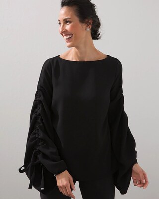 Black Label Ruched Detail Top