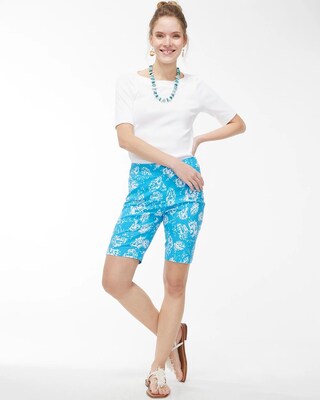 So Slimming Brigitte Shell Print Shorts
