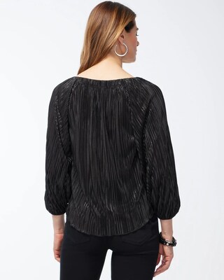 Metallic Crinkle Top