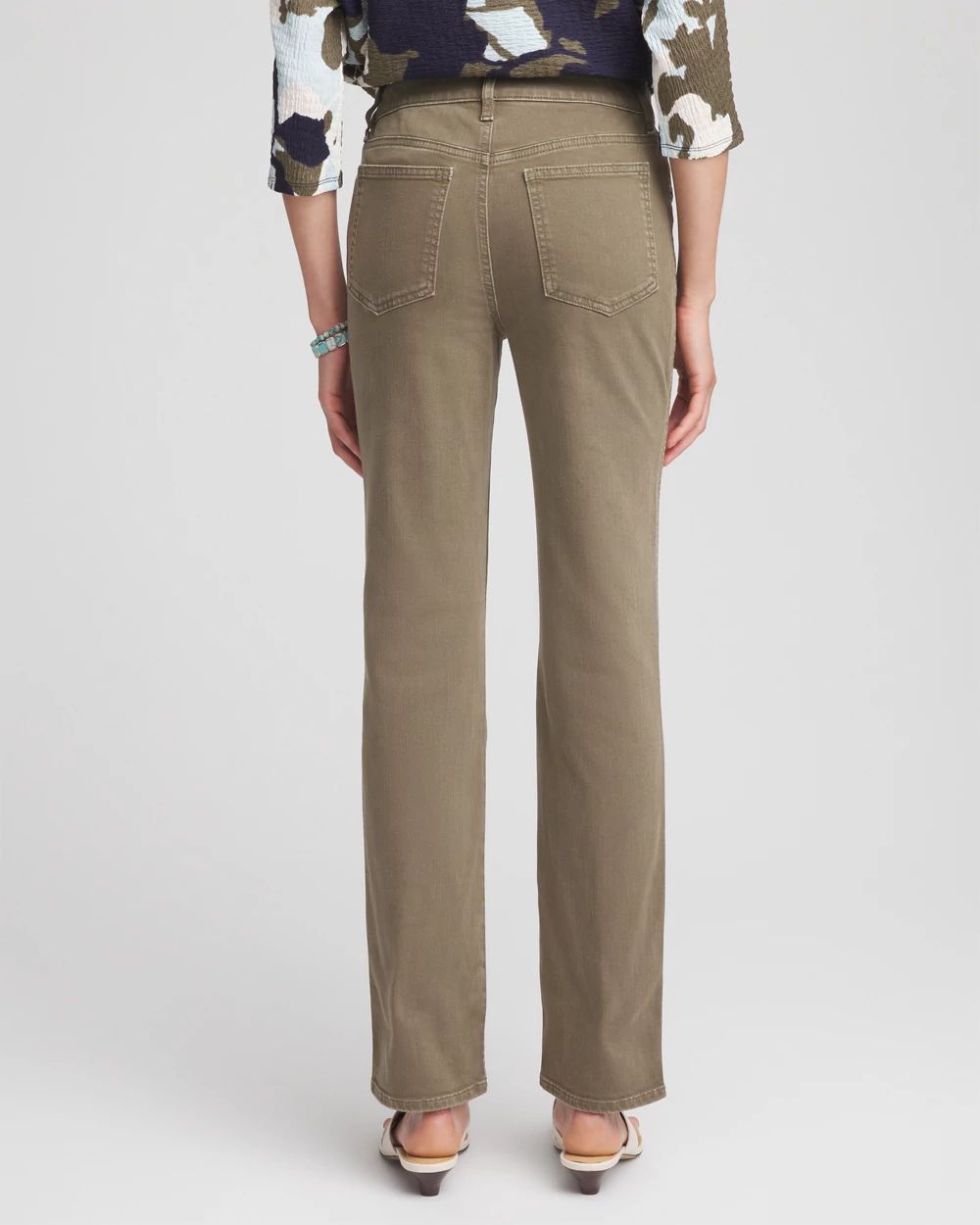 Pull-On Straight-Leg Jeans